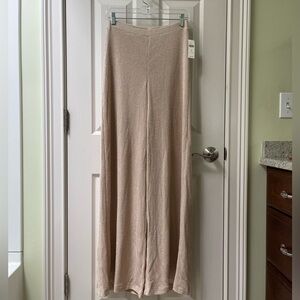 Anthropologie Feather & Bone Wide Leg Gold Shimmer Flowy Pants